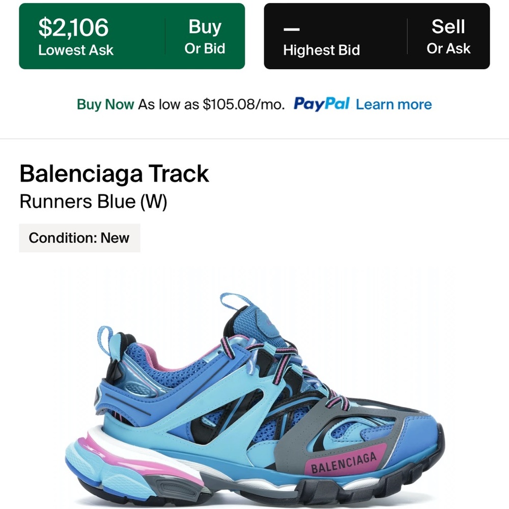 Balenciaga Track
Runners Blue (W)